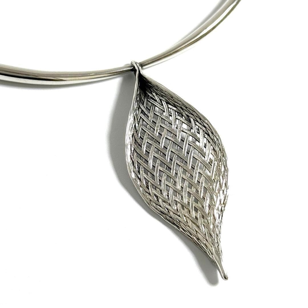 【希少】ティファニー メッシュ リーフ ペンダント ネックレス チョーカー