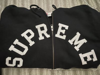 Supreme x Champion Zip Up Hooded Sweatshirt "Black"