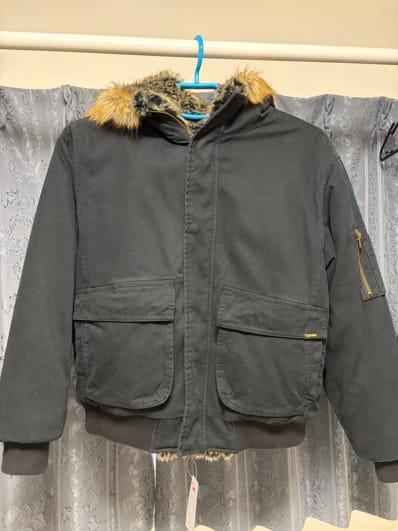 Supreme Reversible Faux Fur Hooded Work Jacket "Black"