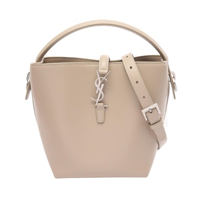 サンローランパリ SAINT LAURENT PARIS LE 37 スモール 2WAY ハンドバッグ バッグ レザー レディース ベージュ系 749036 【中古】