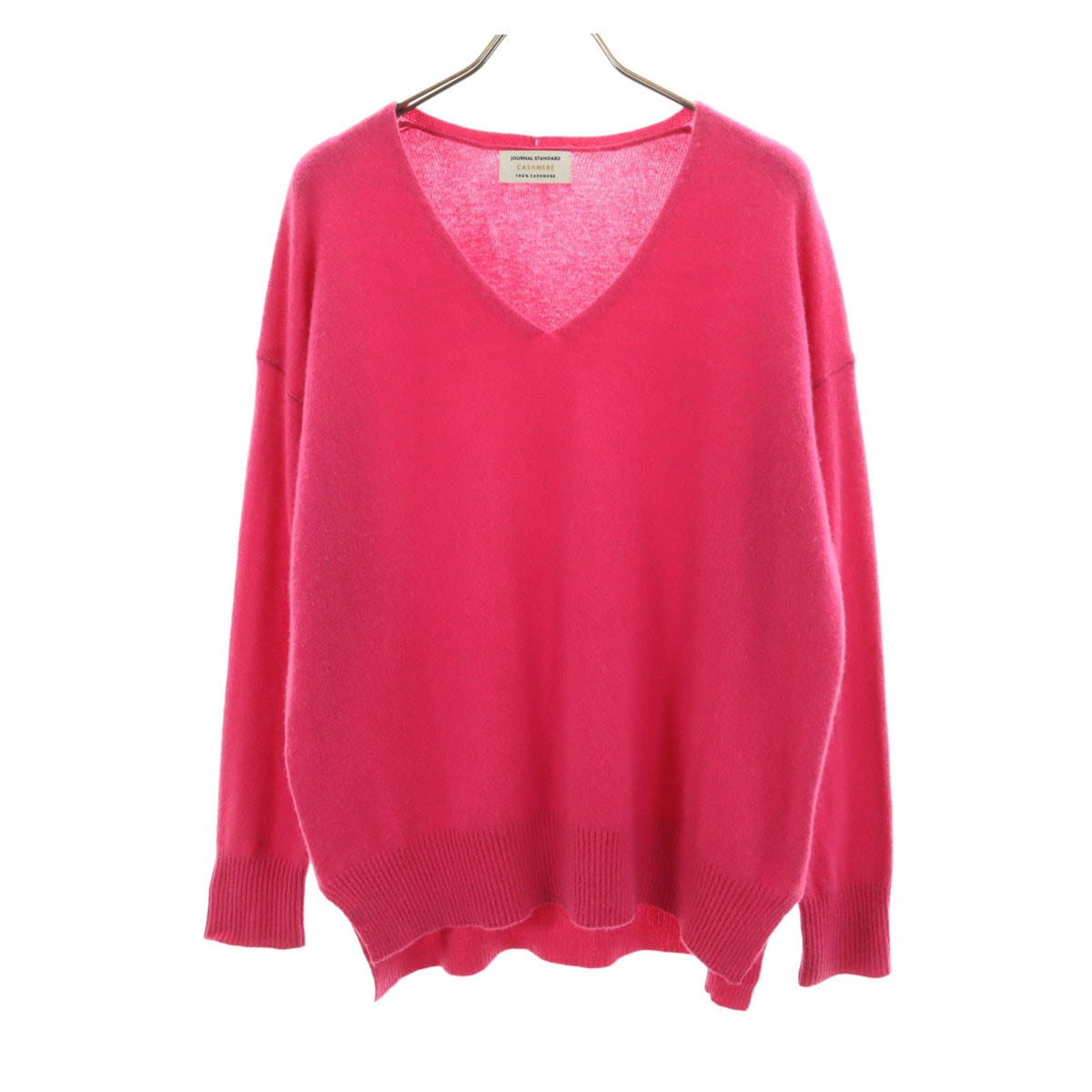 JOURNAL STANDARD ジャーナルスタンダード カシミヤ100% 長袖 Vネック セーター F ピンク ニット