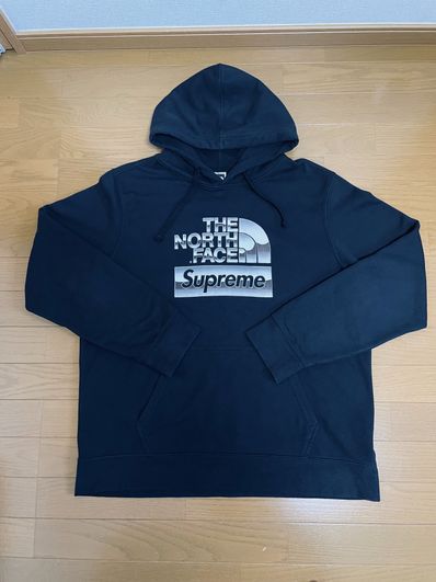 Supreme x The North Face Metallic Logo Hooded Sweatshirt "Black"