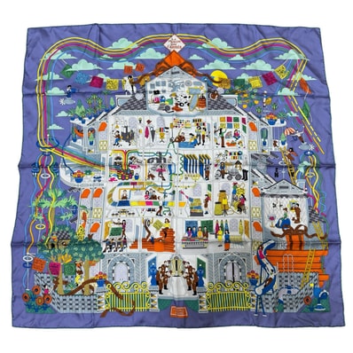 エルメス HERMES カレ90 メゾン デ カレ スカーフ シルク レディース