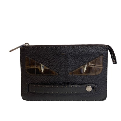 フェンディ FENDI クラッチバッグ バグス スリム クラッチ ポーチ セカンドバッグ 7VA350 ブラウン