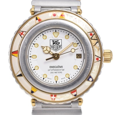 タグホイヤー TAG HEUER 915.808 エグゼクティブ ホワイト クォーツ レディース 腕時計 D#149844