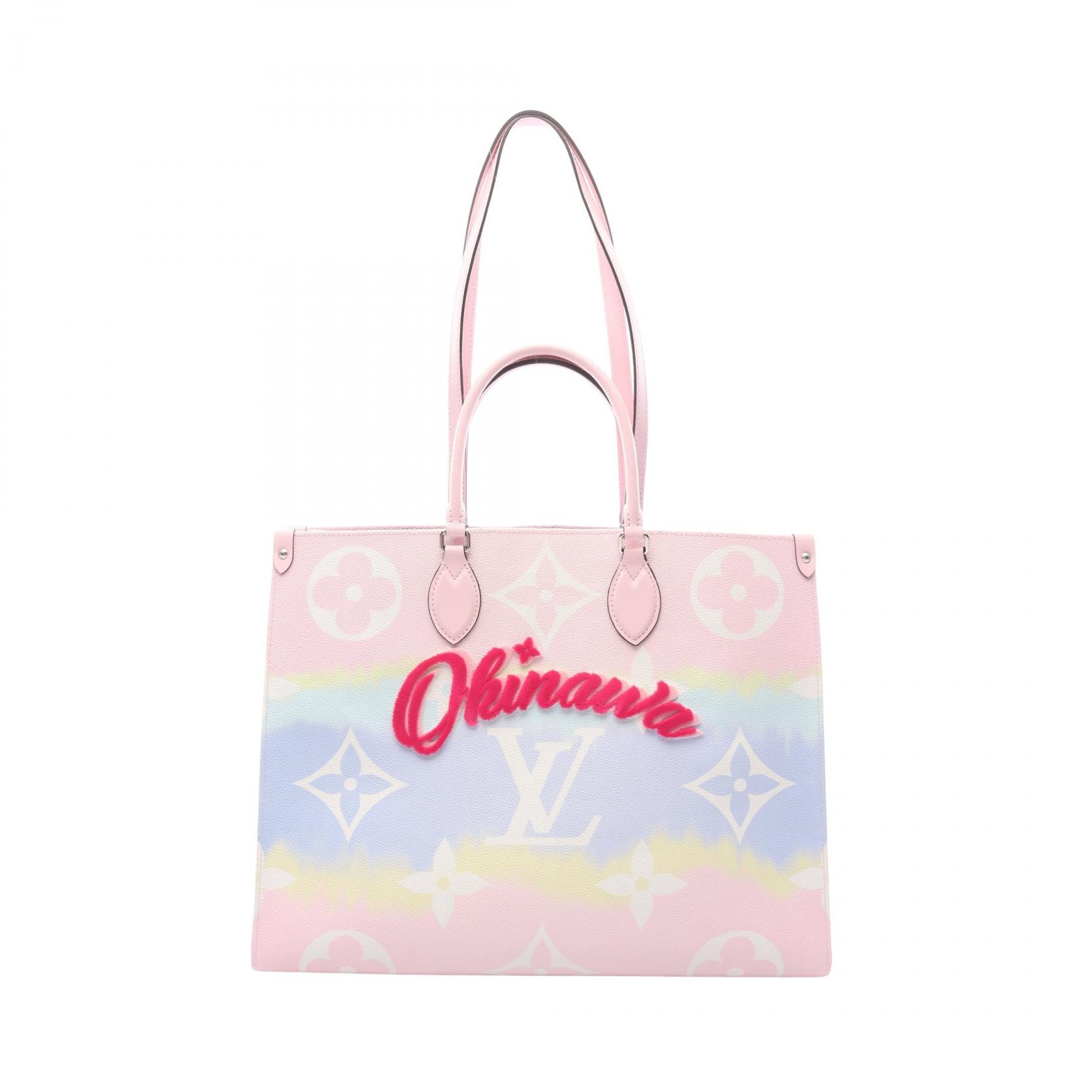 ルイ・ヴィトン LOUIS VUITTON オンザゴー GM ショルダーバッグ バッグ PVCコーティングキャンバス レザー エスカル ピンク レディース ピンク系 / マルチカラー M45191 【中古】