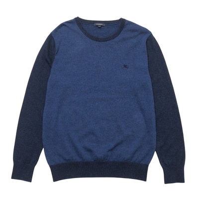■美品■BURBERRY バーバリー ニット サイズM クルーネック セーター ブランド古着【中古】RA9684