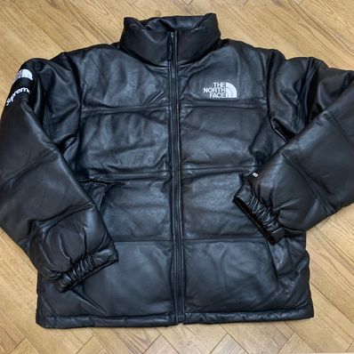 Supreme x The North Face Leather Nuptse Jacket "Black"