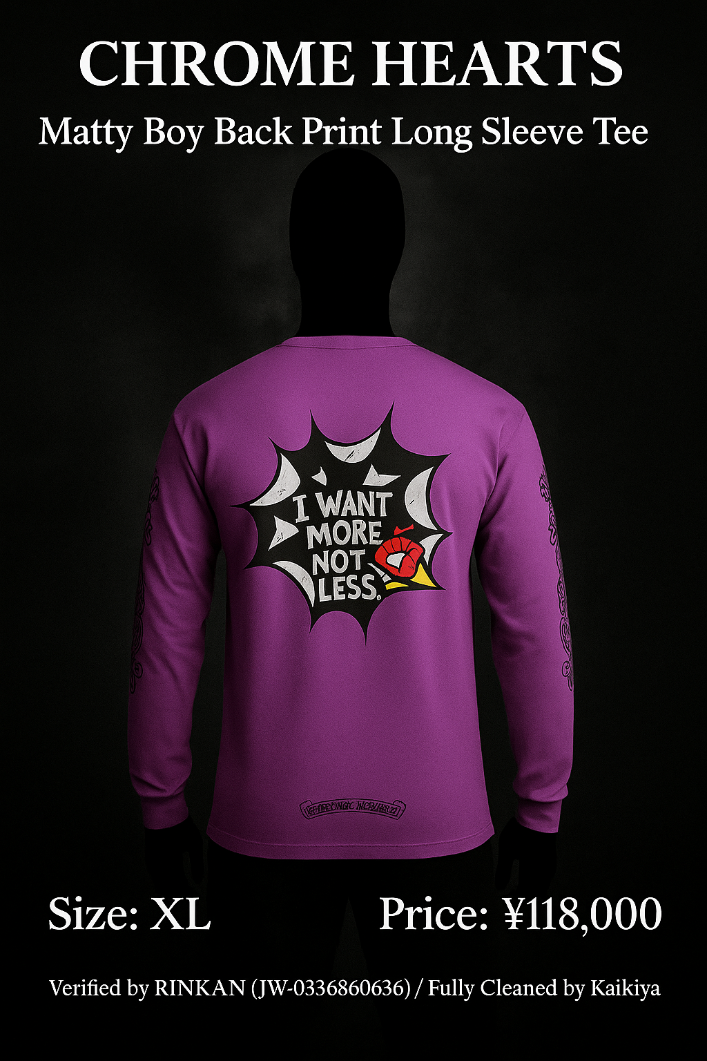 Chrome Hearts Matty Boy Spider Web L/S T-Shirt "Purple"