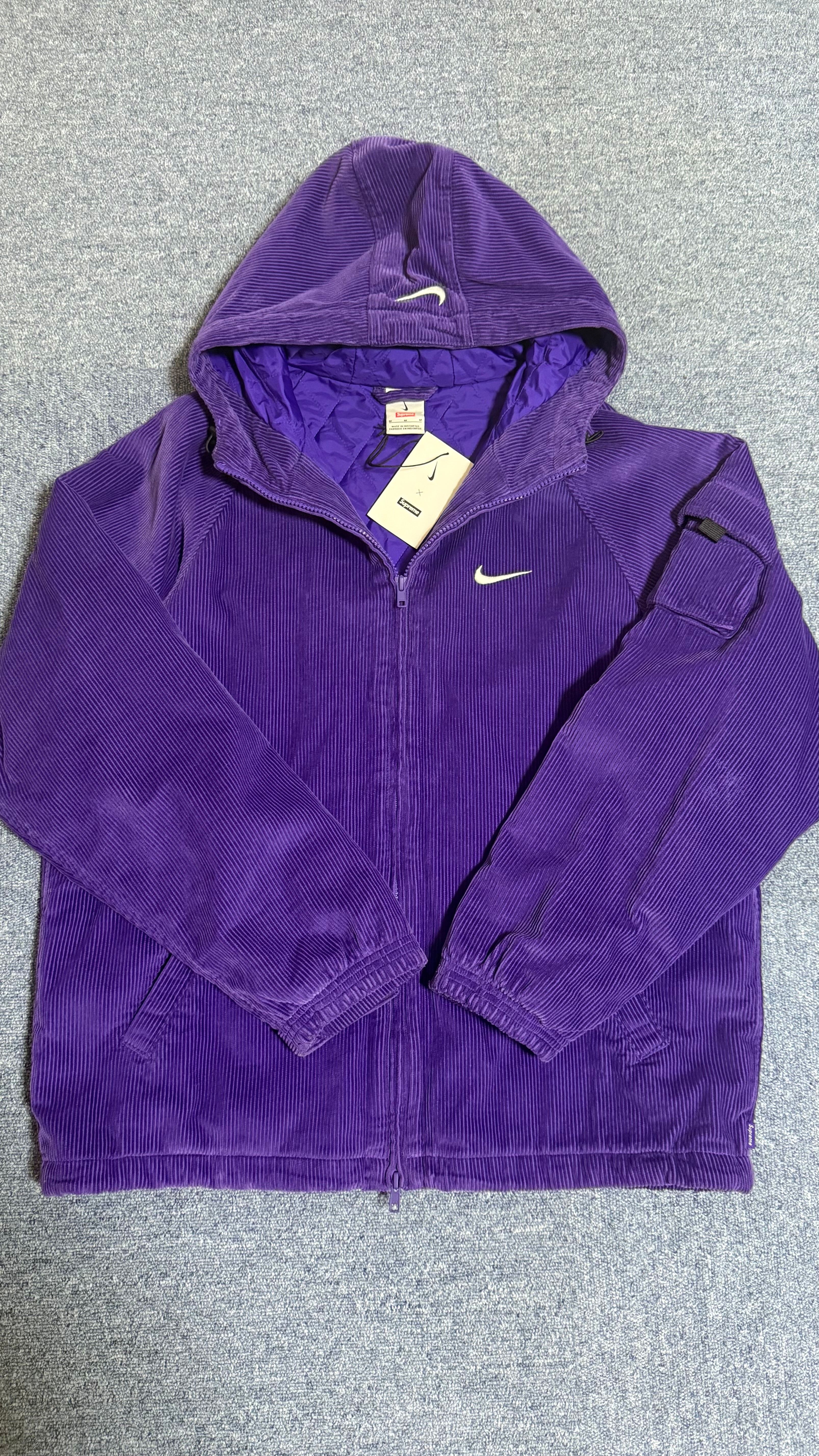 Supreme / Nike Arc Corduroy Hooded Jacket "Purple"