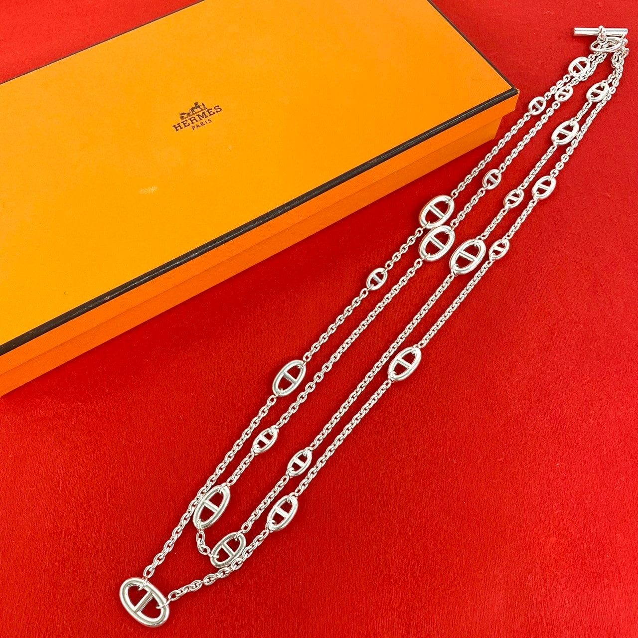 HERMES エルメス ファランドール ネックレス シルバー925 ネックレス シルバー
27370