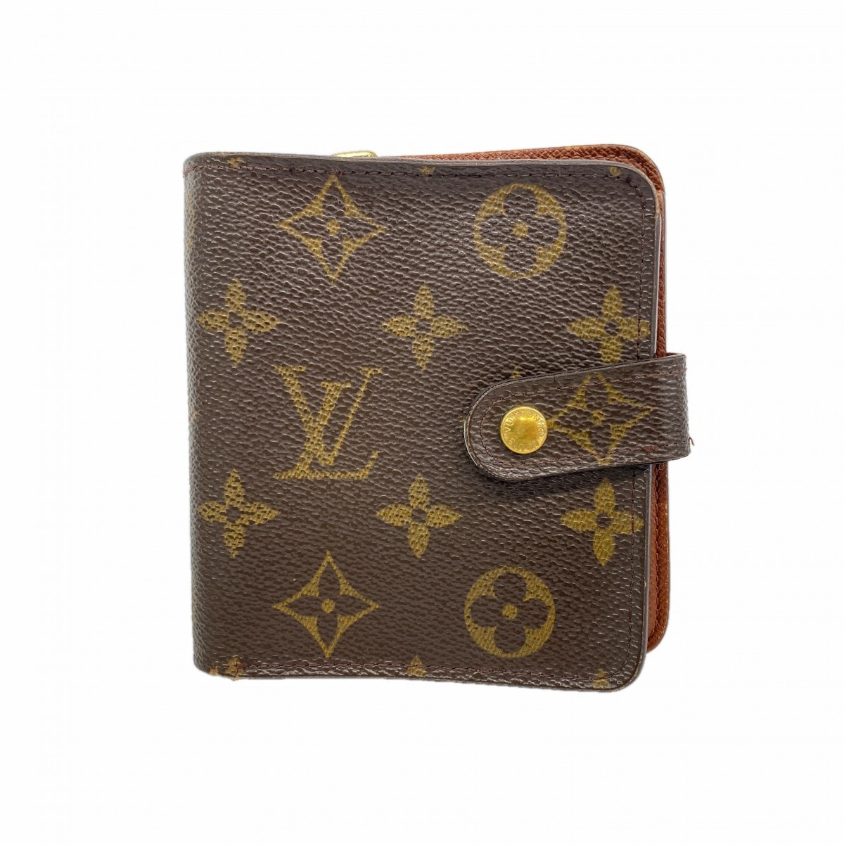 ★SALE【6db1933】ルイヴィトン 財布 モノグラム コンパクトジップ M61667 ブラウン【中古】レディース