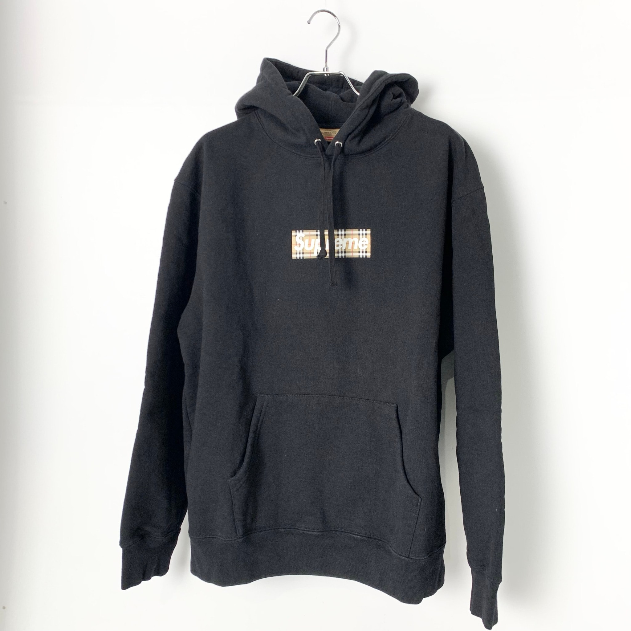 Supreme x Burberry Box Logo Hooded Sweatshirt "Black"