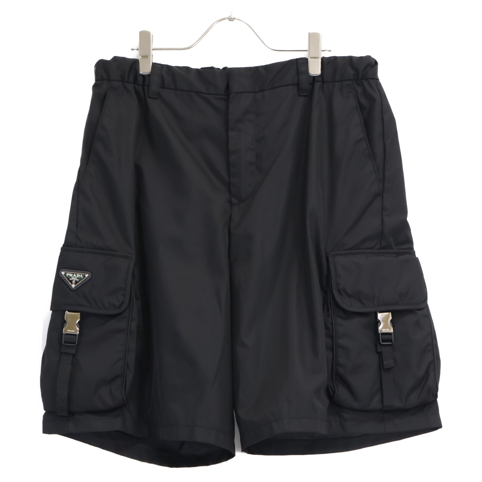 プラダ 【国内正規/23年製】SPH156 Re-Nylon トライアングルロゴプレート バミューダ カーゴ ショートパンツ 50