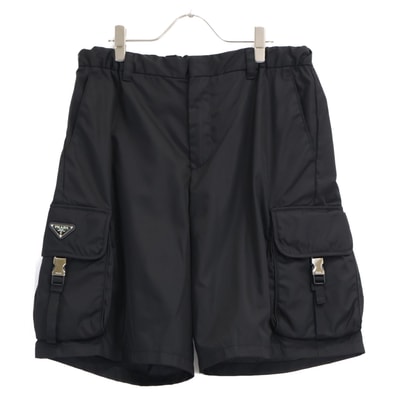 プラダ 【国内正規/23年製】SPH156 Re-Nylon トライアングルロゴプレート バミューダ カーゴ ショートパンツ 50
