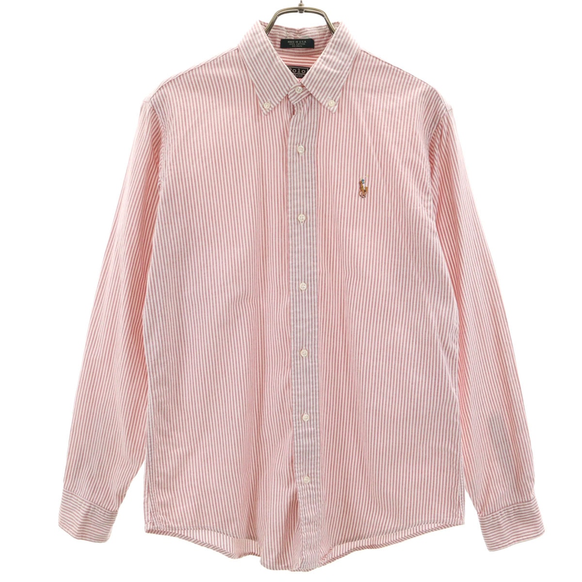 Polo by Ralph Lauren ポロバイラルフローレン 80s USA製 ヴィンテージ 緑タグ ボーイズ 長袖 オックスフォード ボタンダウンシャツ