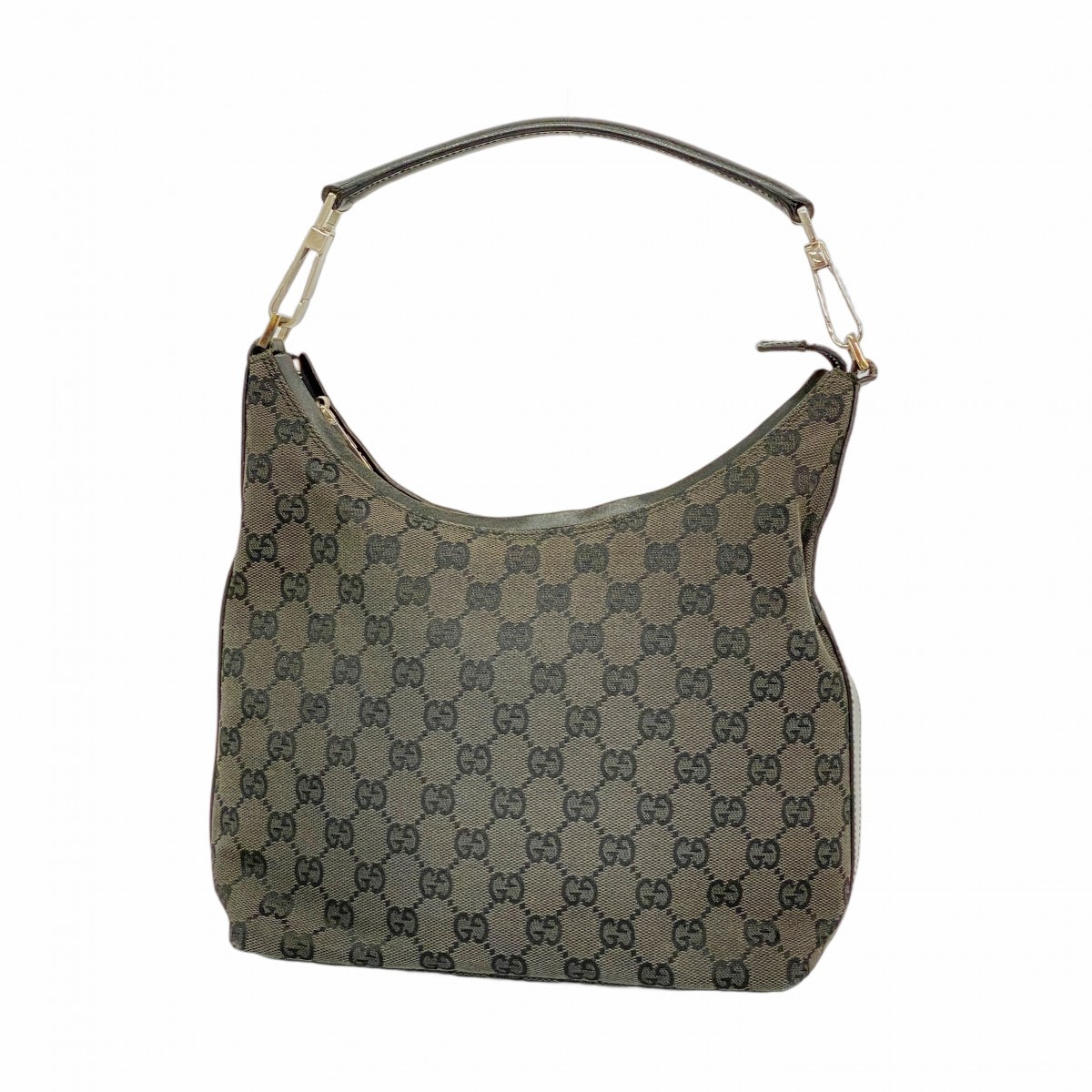 【6de5551-k】グッチ ショルダーバッグ GGキャンバス 000 0602 000926 キャンバス ブラック シルバー金具【中古】レディース