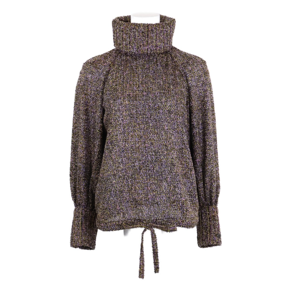 シャネル P59903V45314 袖口ココマーク タートルネック シャギー 長袖トップス 36