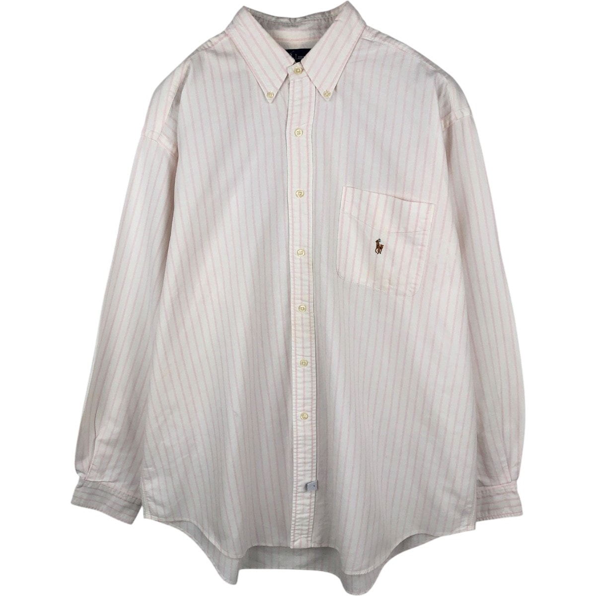 古着 ラルフローレン Ralph Lauren 長袖 ボタンダウンストライプシャツ メンズXL相当/eaa676505