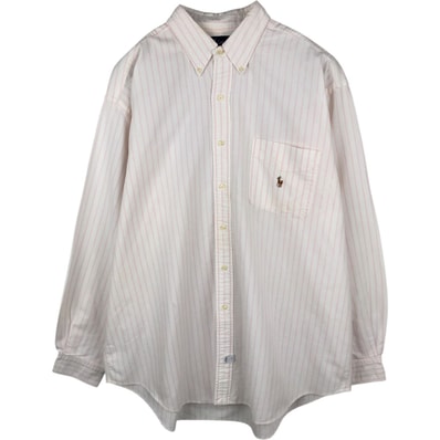 古着 ラルフローレン Ralph Lauren 長袖 ボタンダウンストライプシャツ メンズXL相当/eaa676505