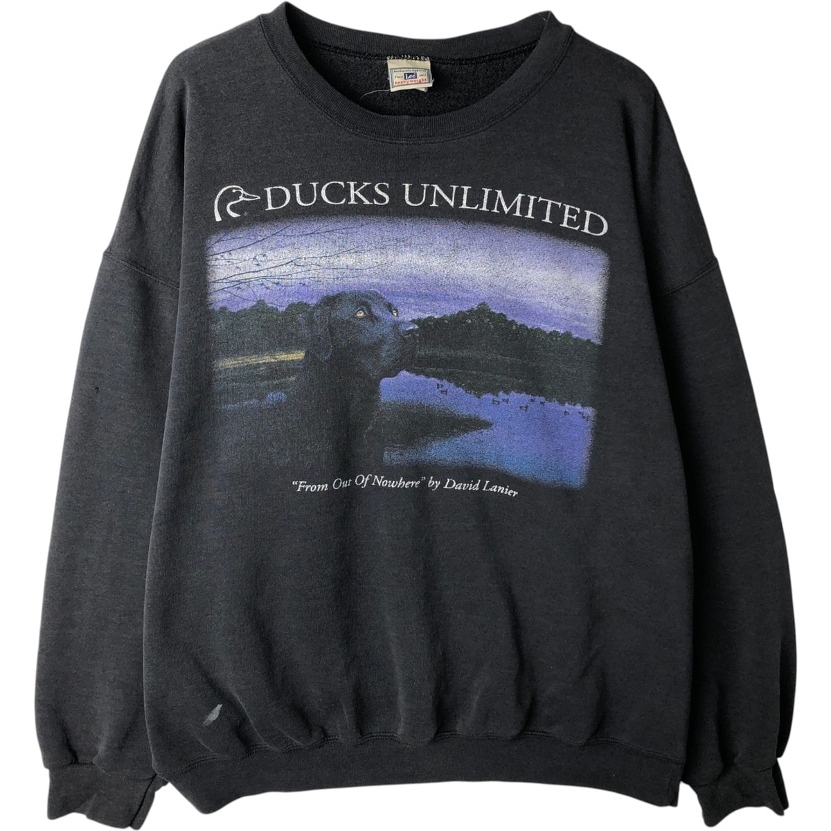 古着 90~00年代 リー Lee heavy weight DUCKS UNLIMITED 犬柄 プリントスウェットシャツ トレーナー メンズXL相当 ヴィンテージ/eaa630550