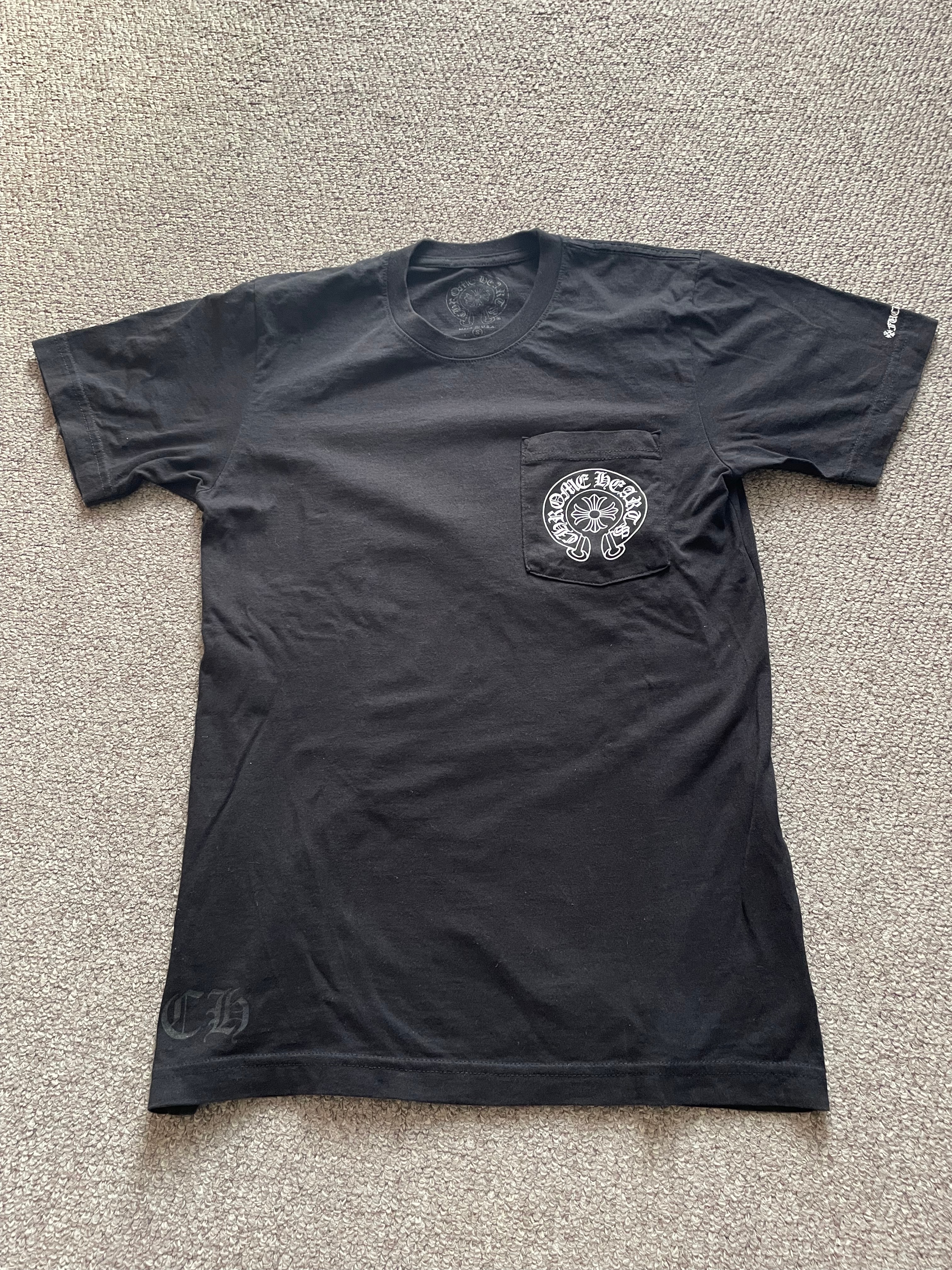 Chrome Hearts Horse Shoe Logo Pocket T-Shirt Fuck You "Black"