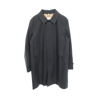 バーバリー BURBERRY ステンカラーコート 衣料品 アウター コットン メンズ ネイビー系 【中古】