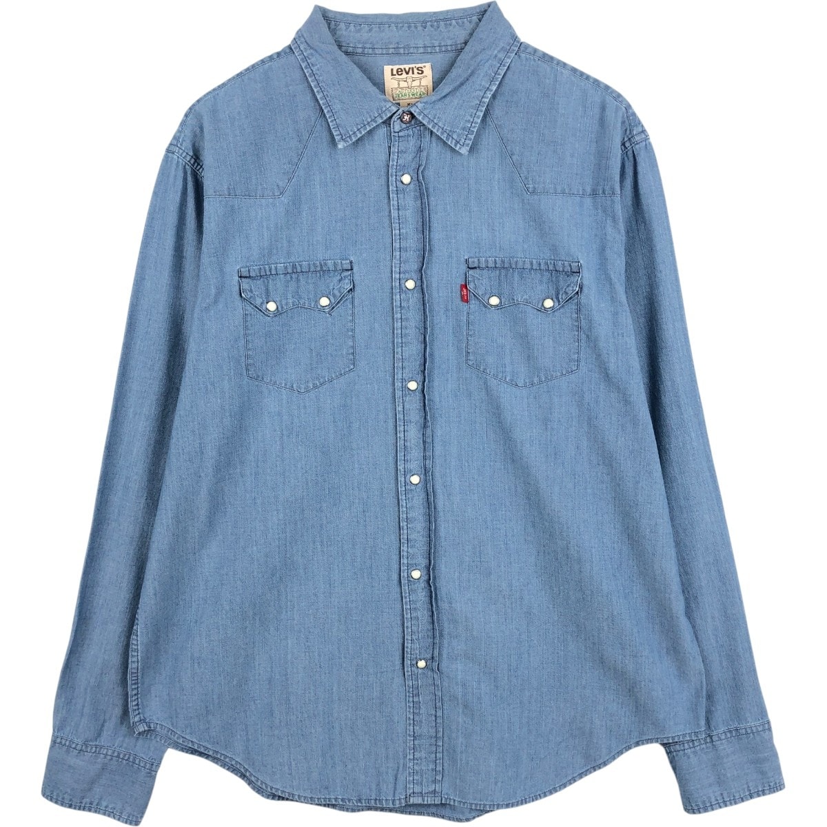 古着 リーバイス Levi's AUTHENTIC JEANSWEAR 長袖 シャンブレーシャツ メンズXL相当/eaa676812
