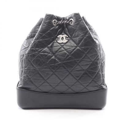 シャネル CHANEL ガブリエル ドゥ リュックサック バックパック バッグ レザー レディース ブラック系 【中古】