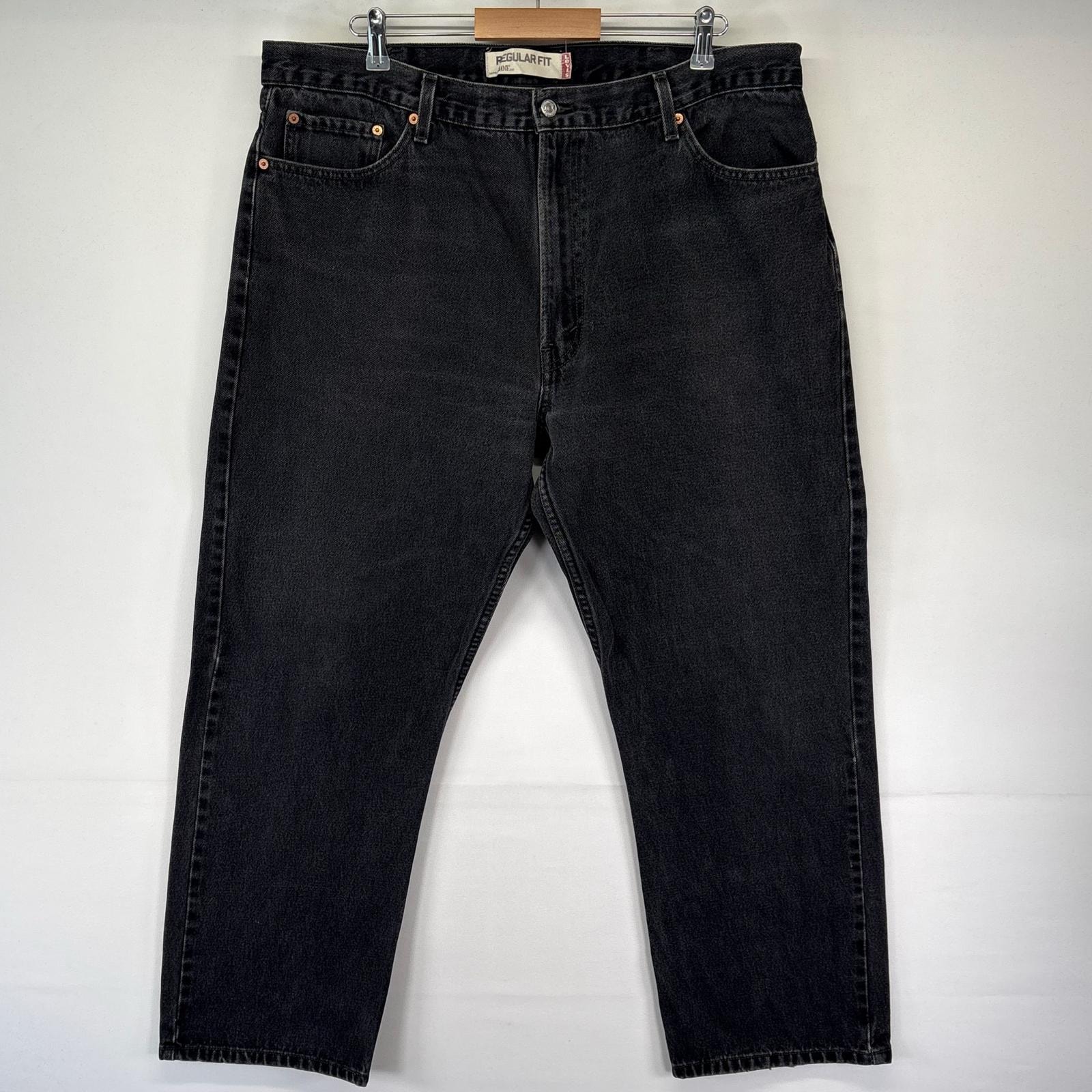 古着 リーバイス Levi's デニム パンツ 505 ストレート ジップフライ ブラックデニム 大きいサイズ 42x30  ブラック系 メンズ