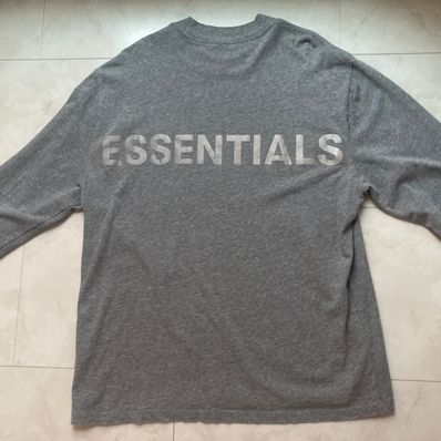 essentials エッセンシャルズ ロンT 3M リフレクター グレー