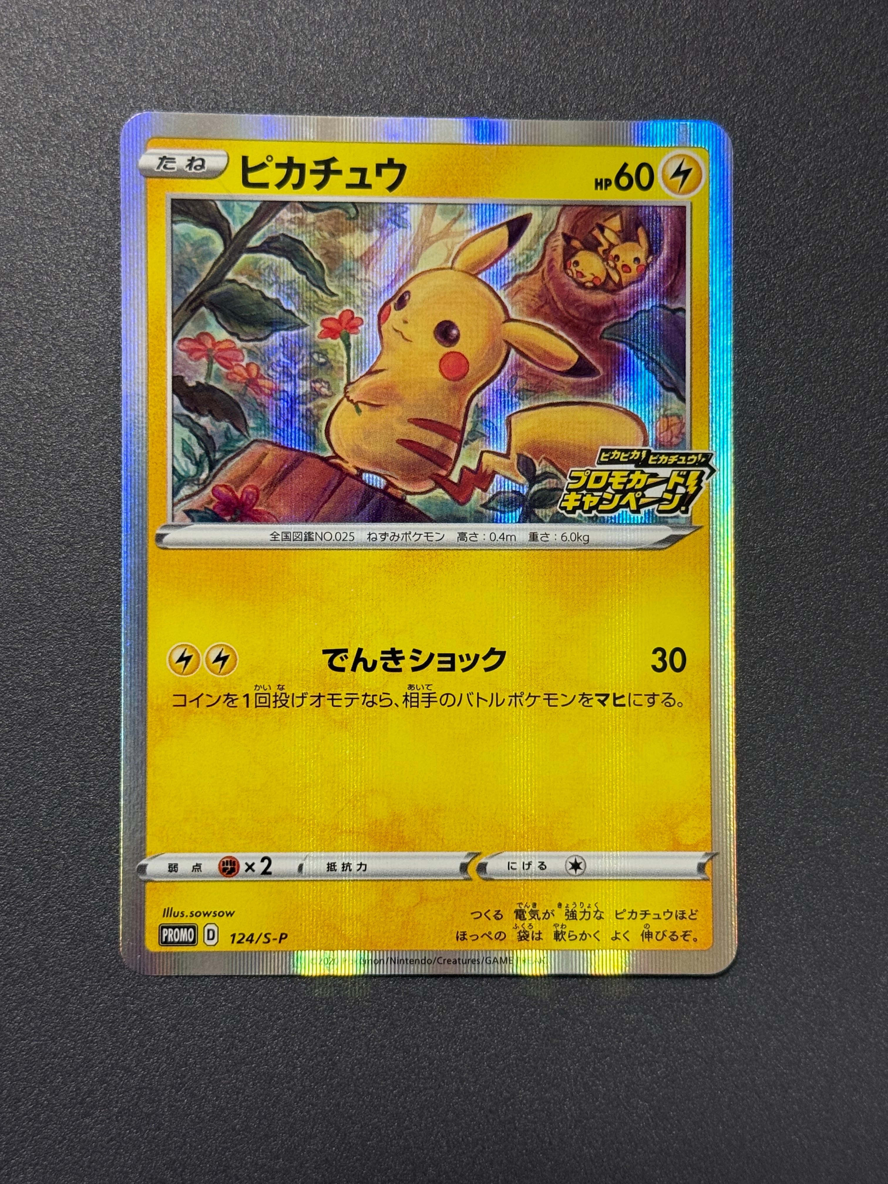 ピカチュウ: プロモ P [S-P 124](ピカピカ!ピカチュウ!プロモカードキャンペーン)