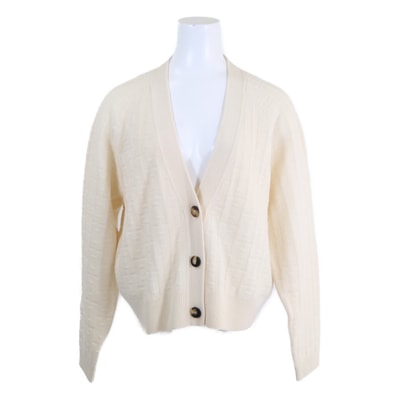 エルメス 新品同様 3E2713DB 23SS セリエボタン Hジャガード ニットカーディガン 38