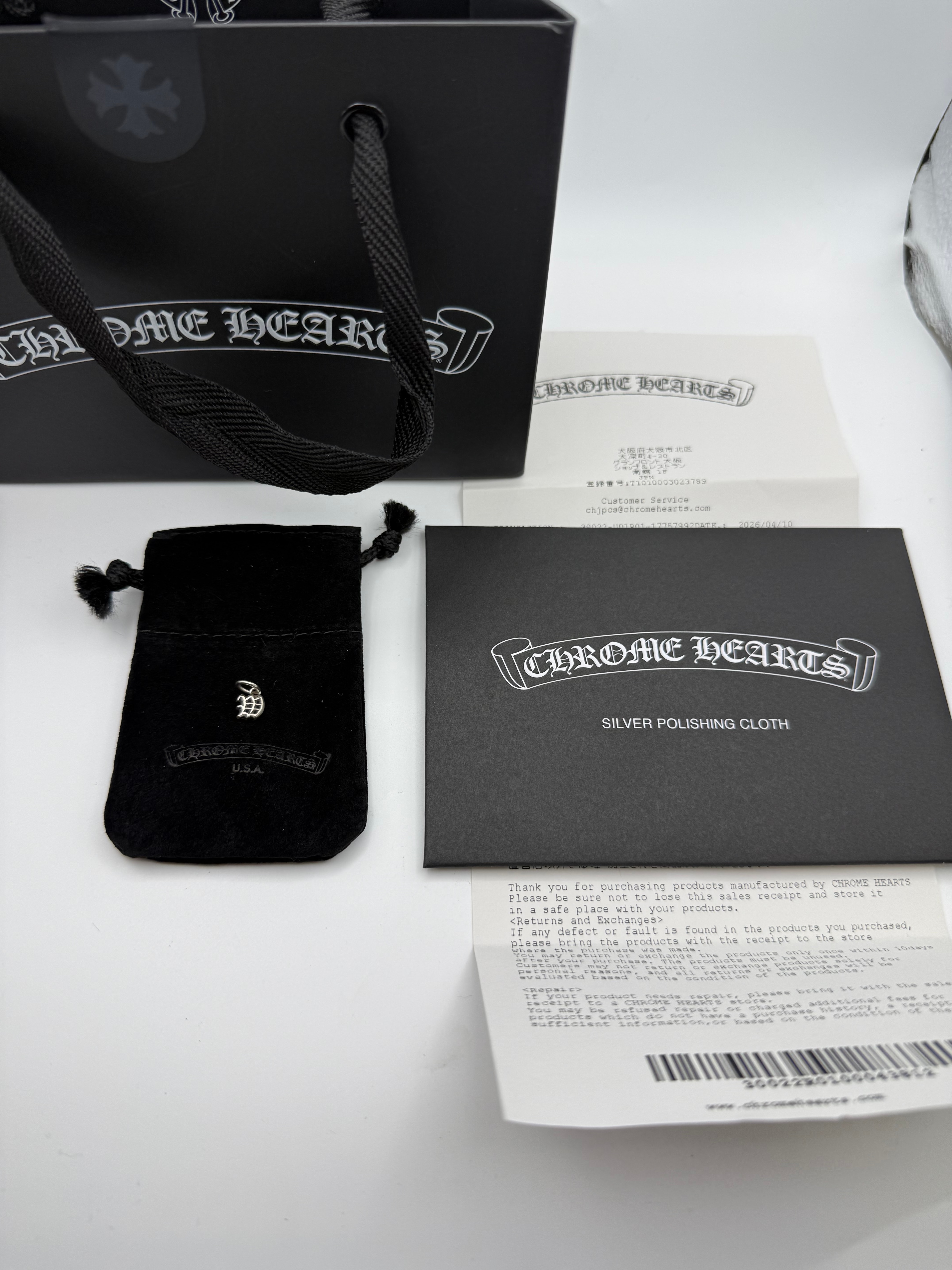 新品未使用CHROME HEARTS クロムハーツ イニシャルチャーム【W】