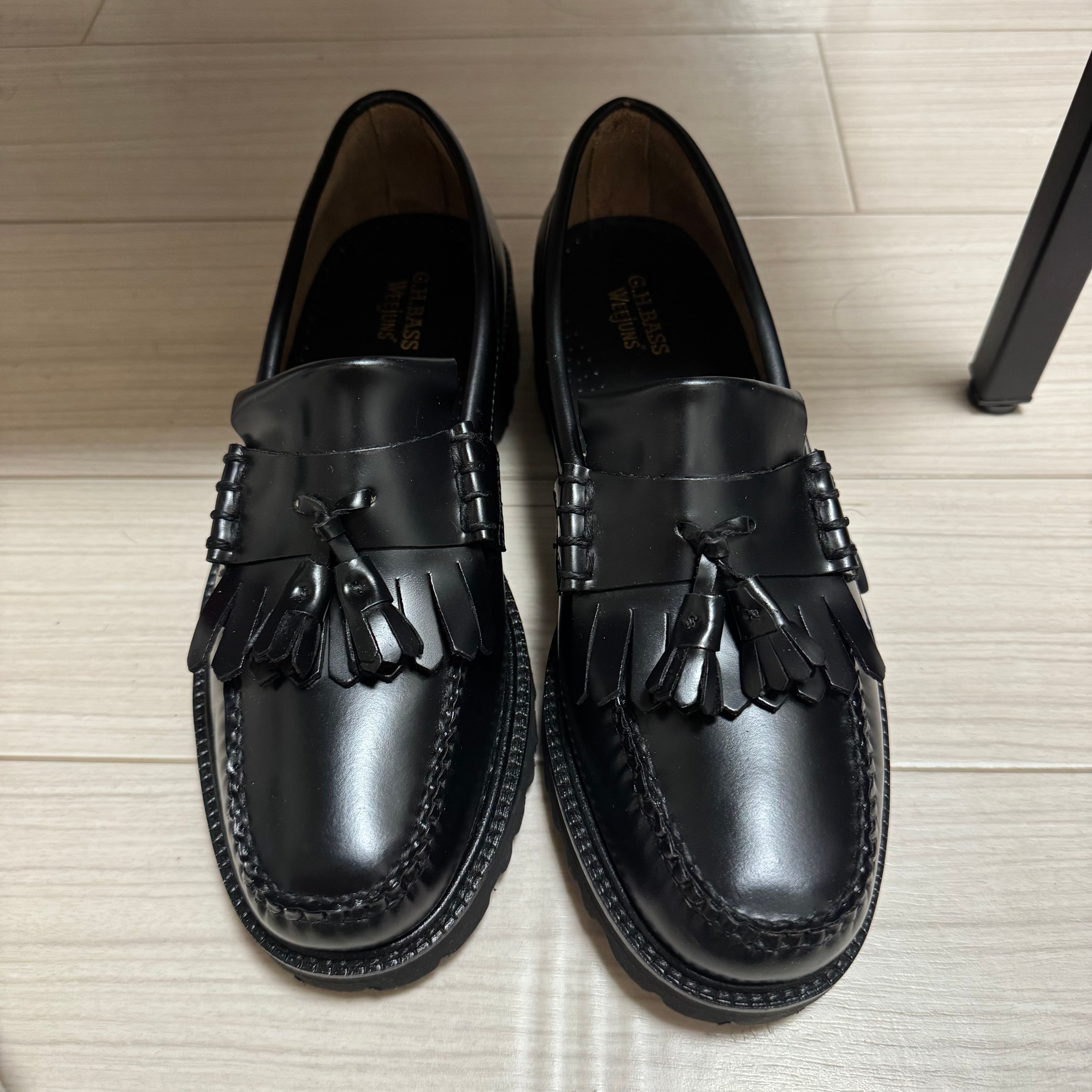 G.H.Bass Weejun 90 Layton Kiltie Moc 2 Tassel Loafer "Black"