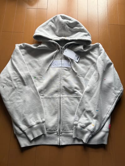 Supreme x MM6 Maison Margiela Box Logo Zip Up Hooded Sweatshirt "White"