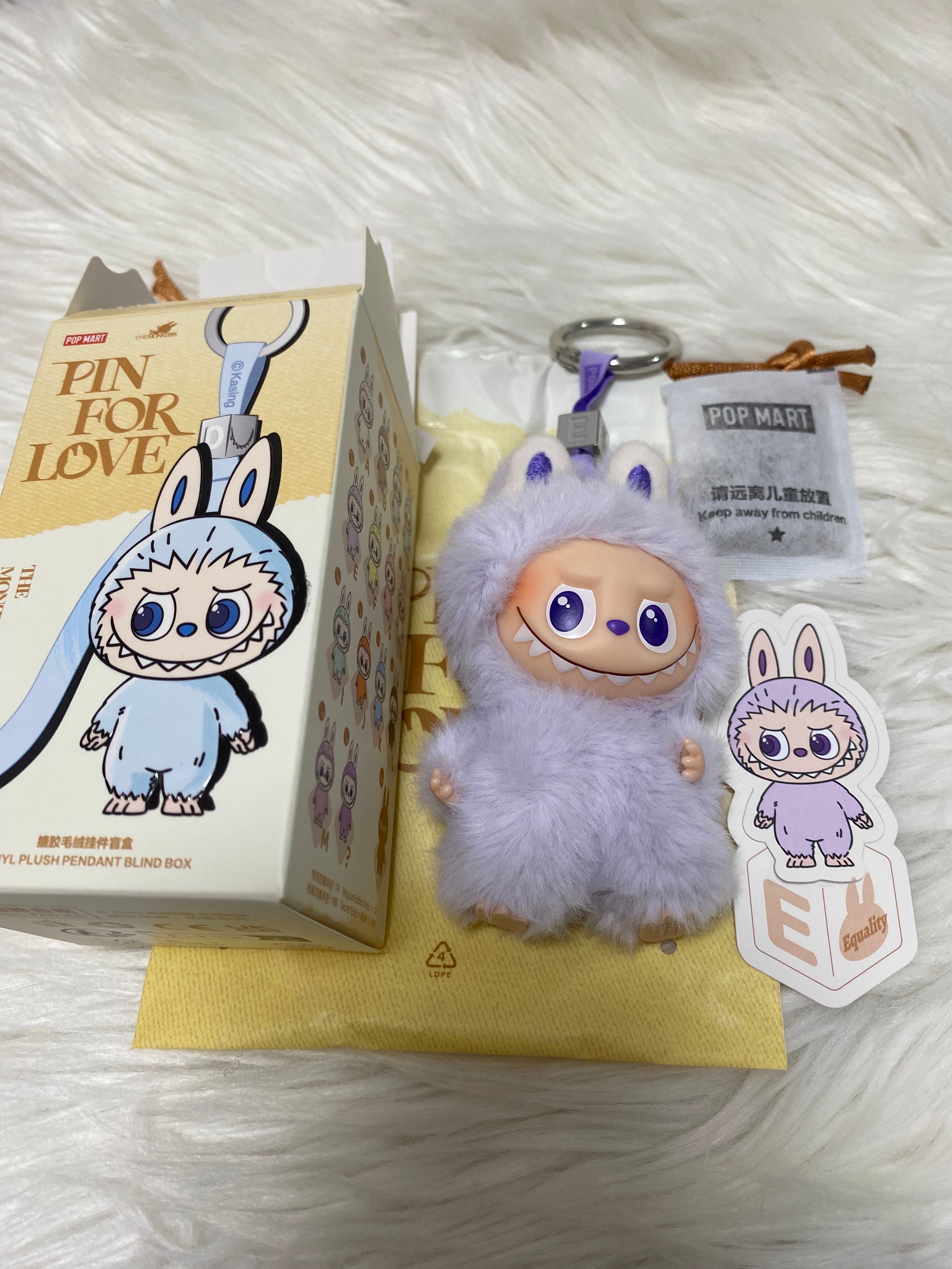 POP MART THE MONSTERS (LABUBU) Pin for Love Series-Vinyl Plush Pendant (A-M) E