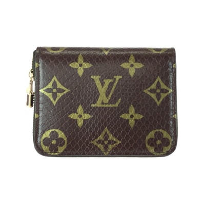 新品未使用 LOUIS VUITTON ルイヴィトン モノグラム ブラウン ゴールド金具 パイソン コインケース コインパース 506529 【中古】