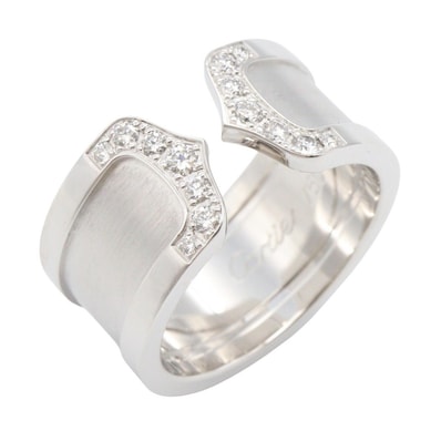 カルティエ CARTIER C2 リング ダイヤ リング・指輪 ジュエリー K18WG(ホワイトゴールド) ダイヤモンド レディース シルバー系 / クリア系 【中古】