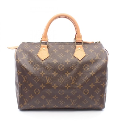 ルイ・ヴィトン LOUIS VUITTON スピーディ30 モノグラム ハンドバッグ バッグ PVCコーティングキャンバス レザー レディース ブラウン系 M41526 【中古】