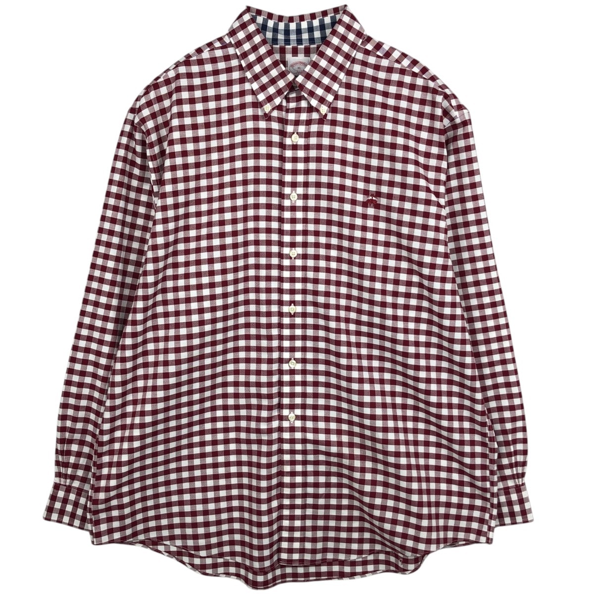 古着 ブルックスブラザーズ Brooks Brothers 346 ギンガムチェック 長袖 ボタンダウンチェックシャツ メンズXL相当/eaa632062
