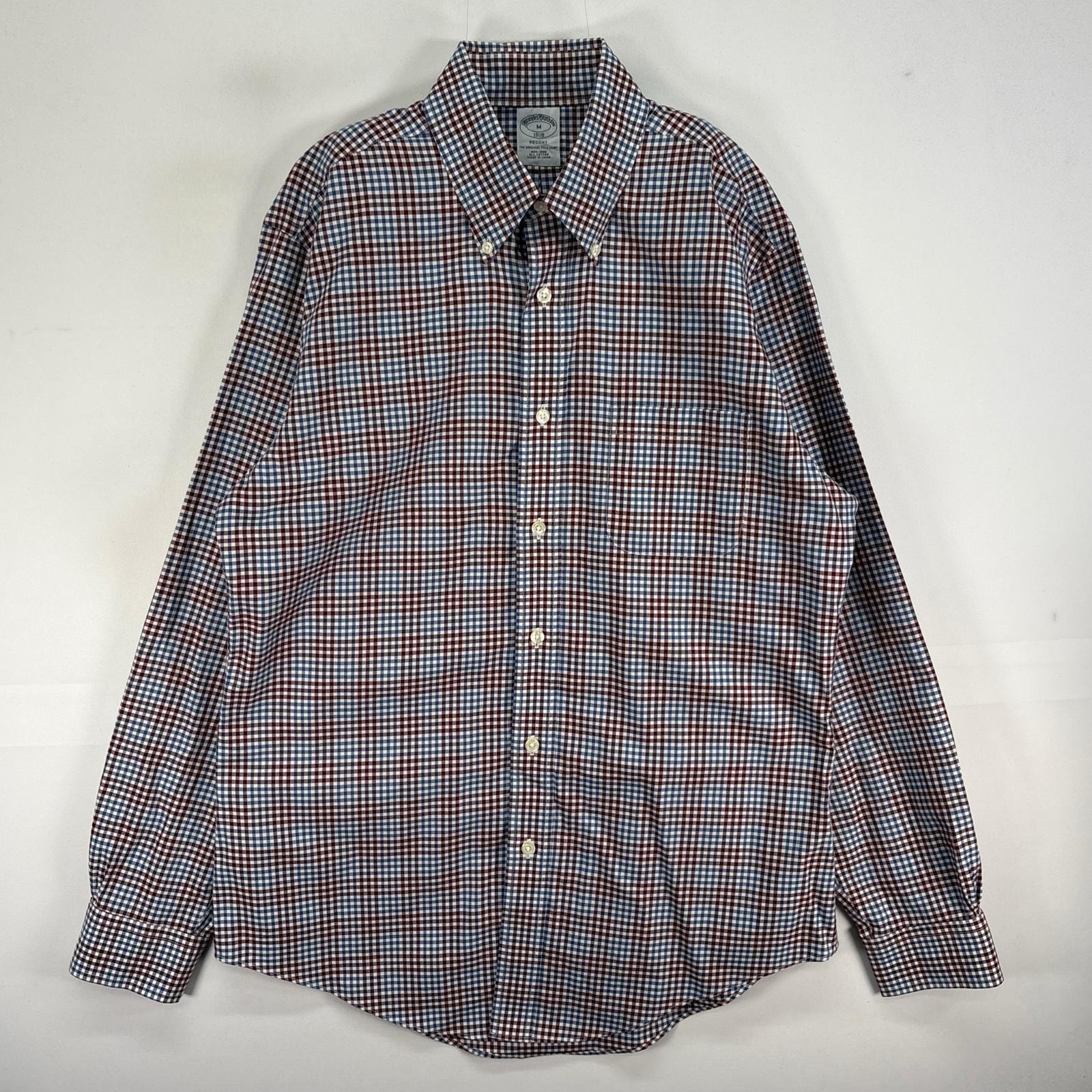 古着 ブルックスブラザーズ Brooks Brothers 長袖シャツ チェック REGENT 胸ポケ M ブルー系 マルチカラー メンズ