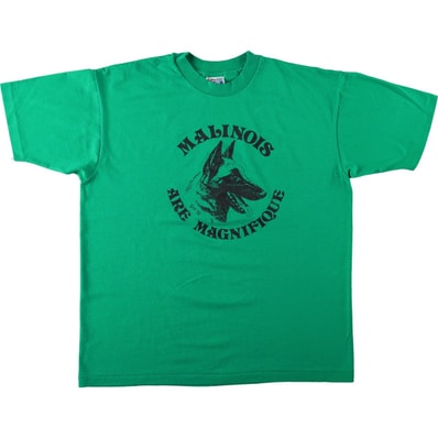 古着 80年代 ヘインズ Hanes Fifty-Fifty 青タグ 犬柄 プリントTシャツ USA製 メンズXL相当 ヴィンテージ/eaa667283