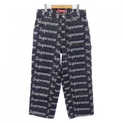 シュプリーム SUPREME Jacquard Logos Double Kne ジーンズ