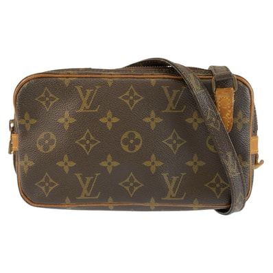 LOUIS VUITTON ルイヴィトン モノグラム マルリーバンドリエール ブラウン ゴールド金具 PVC レザー/ ショルダーバッグ ポシェット 1-0294308 【中古】