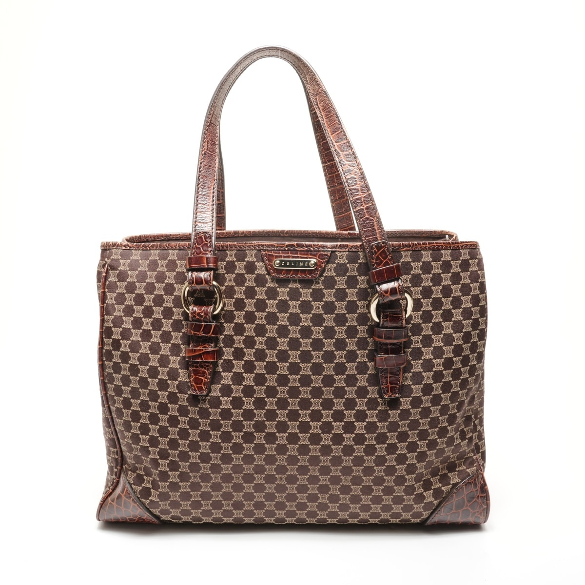 セリーヌ CELINE マカダム キャンバス トートバッグ【中古】