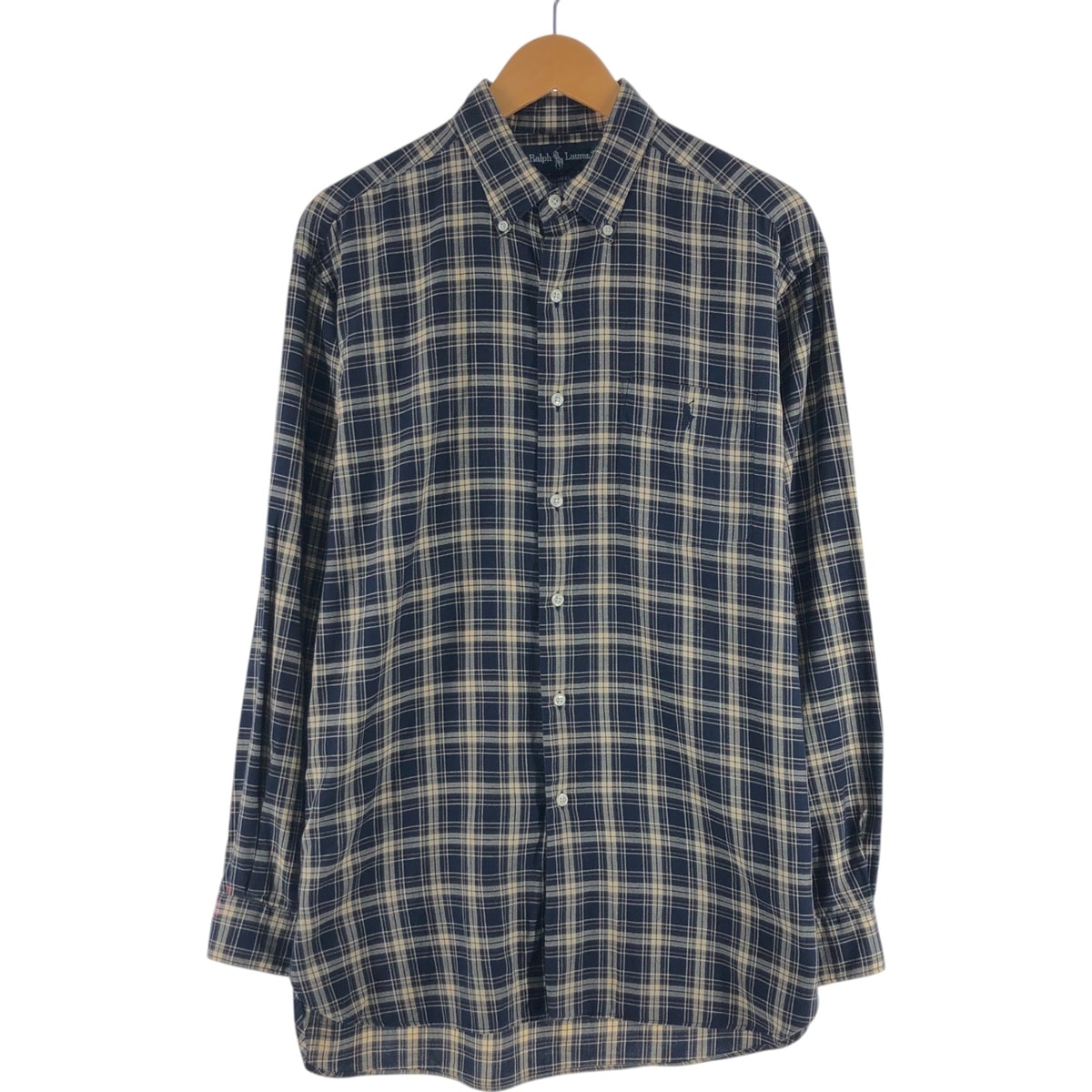 古着 ラルフローレン Ralph Lauren 長袖 ボタンダウンチェックシャツ メンズM相当/eaa527830