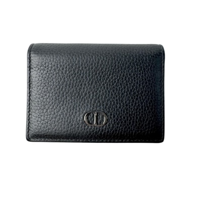 クリスチャンディオール DIOR 名刺入れ ビジネスカードホルダー レザー ブラック メンズ