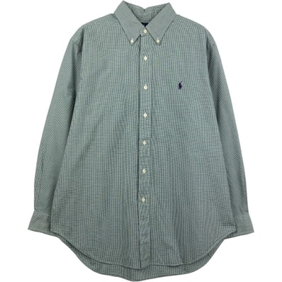 古着 ラルフローレン Ralph Lauren CLASSIC FIT クラシックフィット ギンガムチェック 長袖 ボタンダウンチェックシャツ メンズL相当/eaa661345