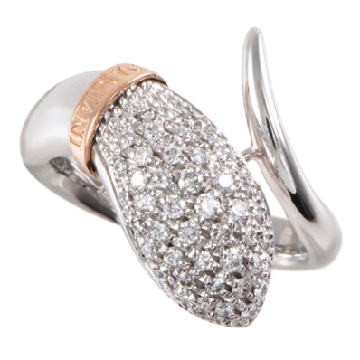 Damiani ダミアーニ インフィニート スネーク リング 指輪 14号 K18WG K18PG ダイヤモンド シルバー ピンク【中古】